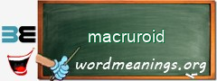 WordMeaning blackboard for macruroid